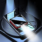 Мініповербанк 10000 mAh JM001 червоний з 4 кабелями 2хUSB зовнішній акумулятор з ліхтариком зручний і компактний, фото 5