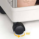 Етажерка на коліщатках 3 яруси HB-27 60х40х22 см універсальна полиця для ванної кухні та зберігання речей, фото 4