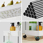 Етажерка на коліщатках 3 яруси HB-27 60х40х22 см універсальна полиця для ванної кухні та зберігання речей, фото 5