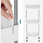 Етажерка на коліщатках 3 яруси HB-27 60х40х22 см універсальна полиця для ванної кухні та зберігання речей, фото 6