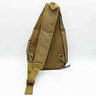 Рибальська сумка коричневого кольору 43х25 см із безліччю відділень для зберігання снастей і аксесуарів, фото 6