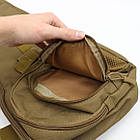 Рибальська сумка коричневого кольору 43х25 см із безліччю відділень для зберігання снастей і аксесуарів, фото 7