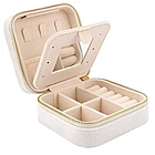 Скринька для прикрас 10x10x5 см компактний органайзер для зберігання біжутерії й аксесуарів, фото 4