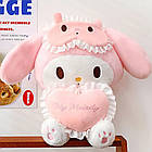 М'яка іграшка Зайчик із серцем 35 см My Melody плюшева іграшка для дітей і подарунків на свято, фото 7