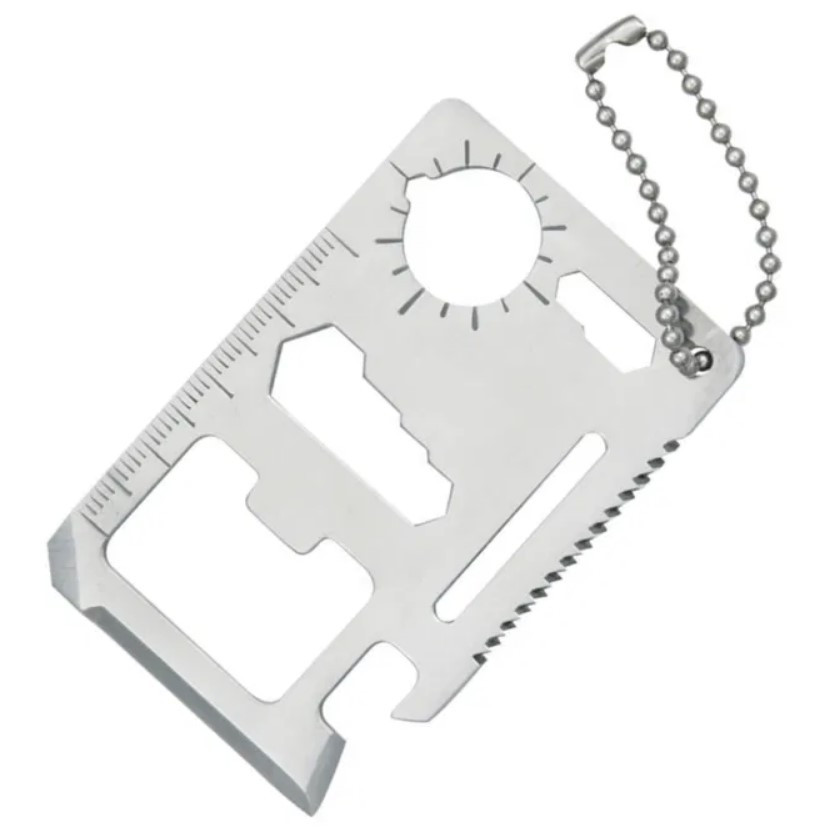 Універсальний мультитул кредитка з нержавіючої сталі, фото 1