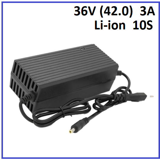 Зарядний пристрій Voltronic для Li-ion 36V (42.0) 10S до 3A штекер 5.5х2.5, фото 1