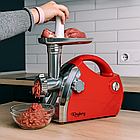 Електром'ясорубка KB-2022 з функцією томатного преса 2500 Вт червона настільна електрична м'ясорубка для, фото 3