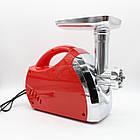 Електром'ясорубка KB-2022 з функцією томатного преса 2500 Вт червона настільна електрична м'ясорубка для, фото 6