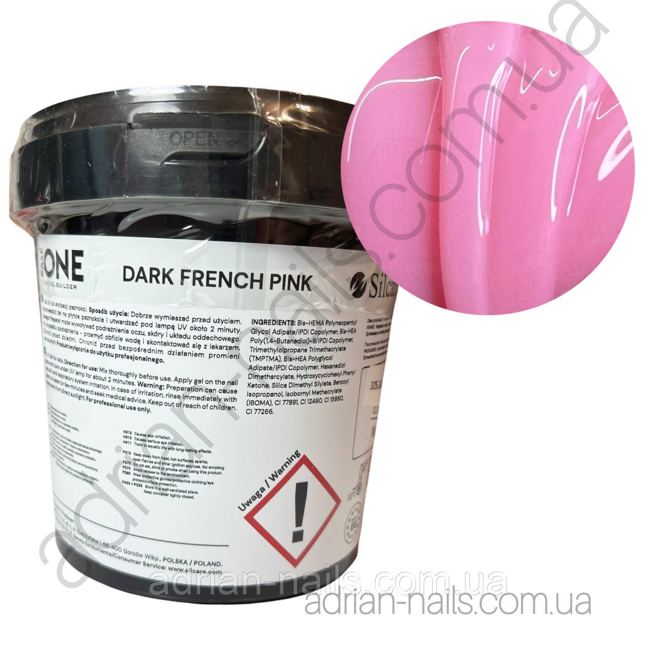 SILCARE Base One Dark French Pink 1 кг — Камуфлювальний UV гель