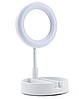Настільне кругле складне дзеркало для макіяжу Live Makeup G3 з Led підсвічуванням і тримачем для телефону, фото 5