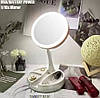 Настільне кругле складне дзеркало для макіяжу Live Makeup G3 з Led підсвічуванням і тримачем для телефону, фото 9