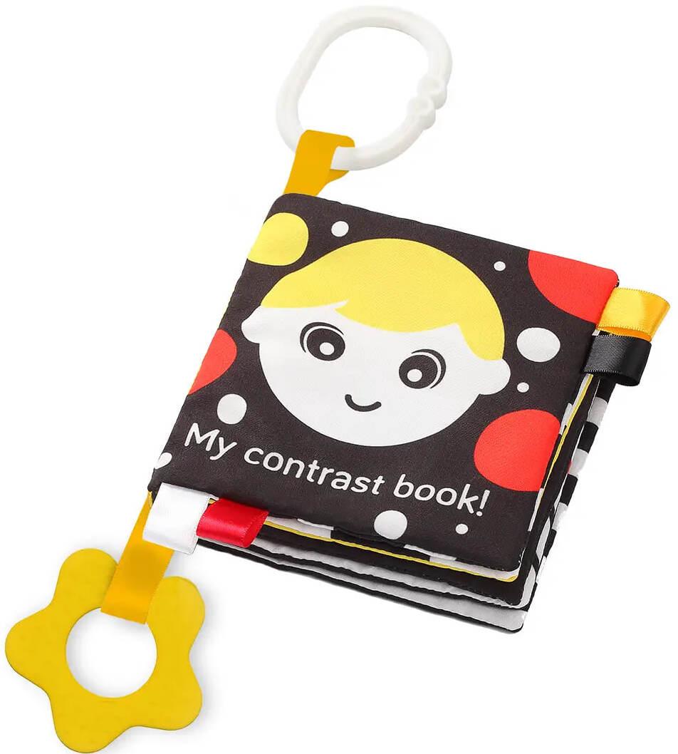 Дитяча тактильна книжка для новонароджених малюків іграшка для немовлят контрастна розвивальна BabyOno, фото 1