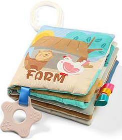 Дитяча тактильна книжка для сенсорного розвитку дитини вивчення тварин, форм і матеріалів BabyOno