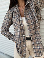 Сорочка жіноча в карту на ґудзиках 42-44 46-48