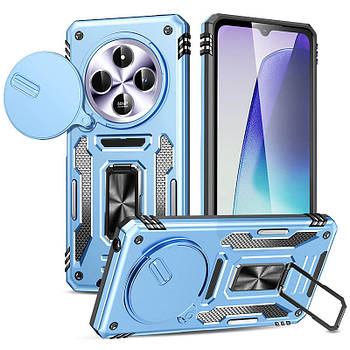 Ударостійкий чохол Camshield Army Ring для Xiaomi Redmi 14C / A4 / Poco C75 Light Blue