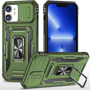 Ударостійкий чохол Camshield Army Ring для Apple iPhone 11 (6.1") Army Green