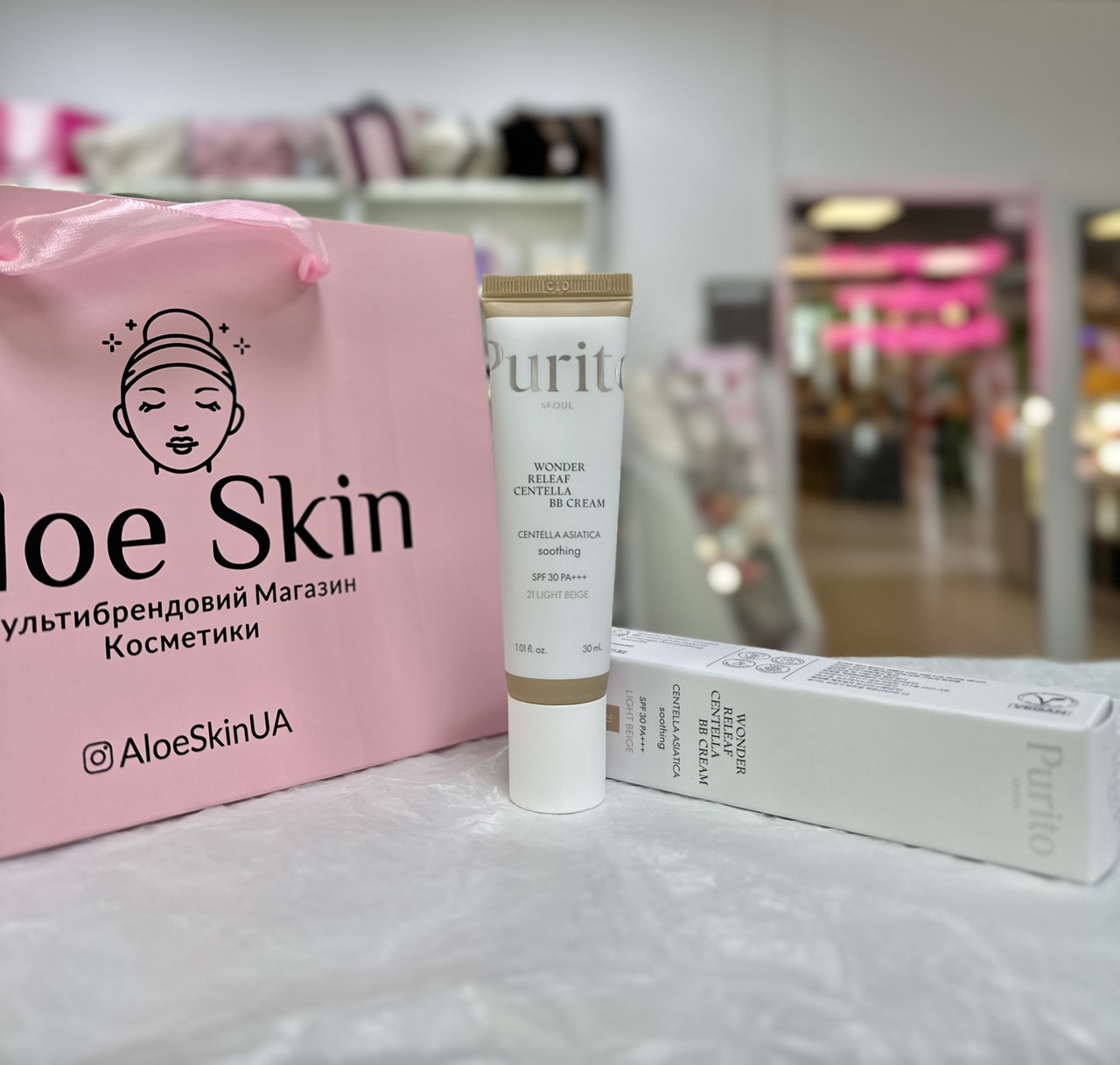 ВВ крем із екстрактом центелли Purito Seoul Wonder Releaf Centella BB Cream SPF 30 PA+++ №21 Light Beige 30мл
