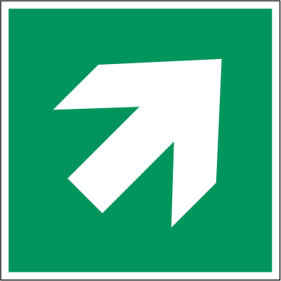 Знак табличка додатковий знак стрілки 45°, фото 1
