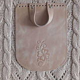 Клапан для рюкзака "Конюшинка". Колір Слонова кістка, фото 2