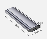 Зовнішня кишеня Deepfox M11 для M.2 SSD NVMe (PCIe) / NGFF (Sata) Type-C USB 3.1 Gen 2 Original, фото 9