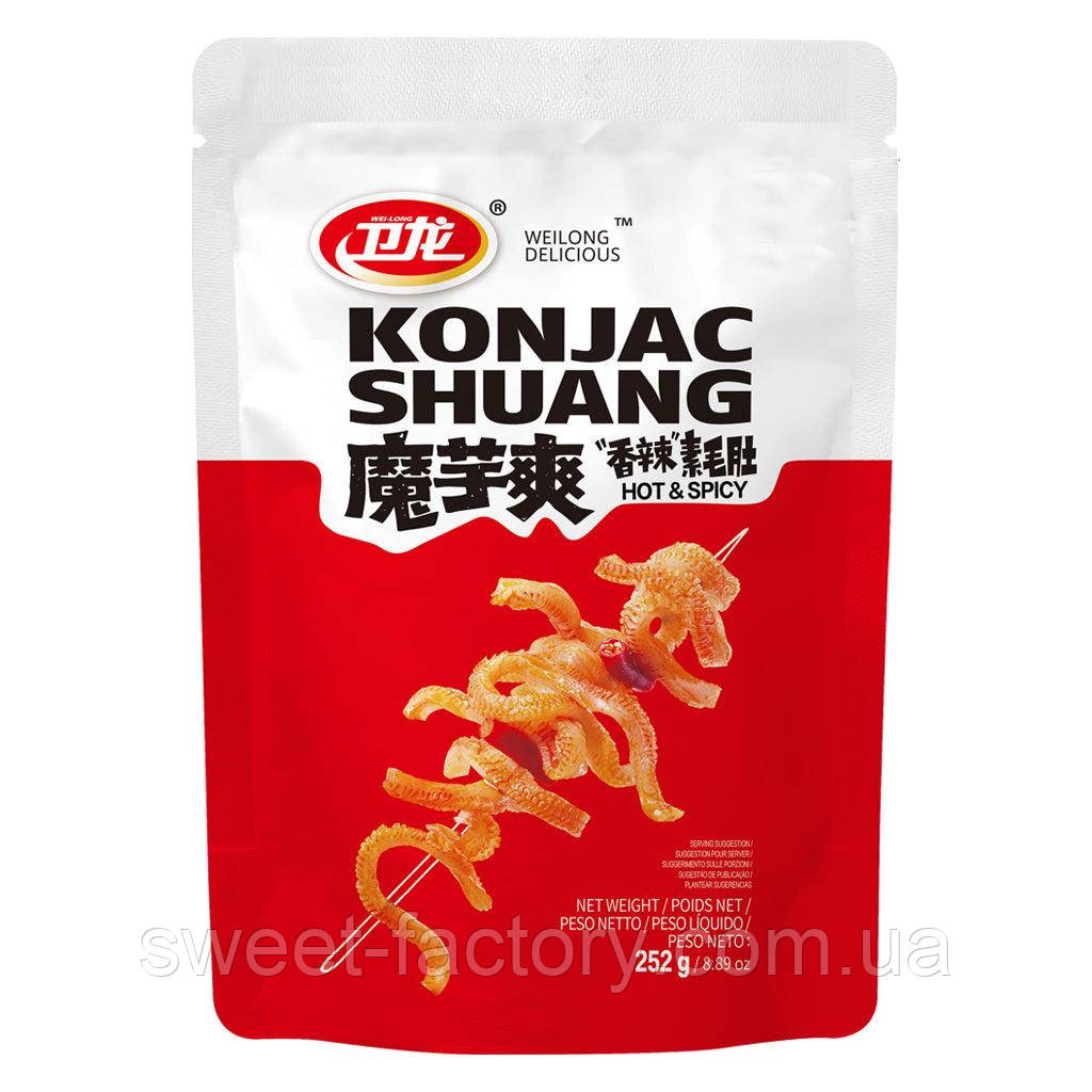 Веганські снеки Weilong Konjac Shuang Hot & Spicy 252g, фото 1