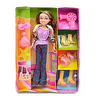 Лялька з набором взуття і аксесуарами (коробка з вітрини) 60348
