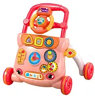 Ходунки детские WToys песни, игрушечный руль, шестерни, геометрический сортер, подсветка, пальчиковые игры,