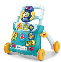 Ходунки детские WToys песни, игрушечный руль, шестерни, геометрический сортер, подсветка, пальчиковые игры,