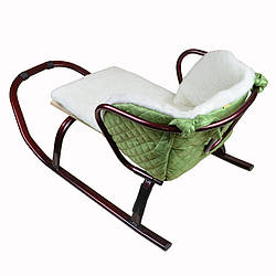 Хутряний вкладиш у санки Kinder Comfort салатовий