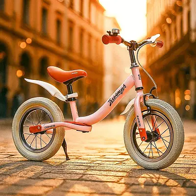 Двоколісний велобіг біговел беспедальний велосипед для тренування балансу дівчинці Колеса 12" гальмо гальмо підніжка