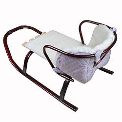 Хутряний вкладиш у санки Kinder Comfort платіновий