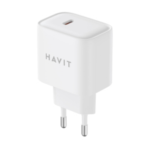 Зарядний пристрій мережевий Type-C 20W білий Havit HV-UCY002, фото 1