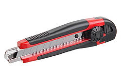 Ніж Intertool 18 мм гвинтовий прогумований (HT-0503)