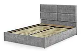 Ліжко двоспальне Орхідея 140-160-180 (стандарт) рогожка світло-сіре, фото 7