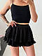 Жіноча спідниця-шорти; Кольори: чорний, молоко; Розміри: 42-44, 44-46;, фото 2