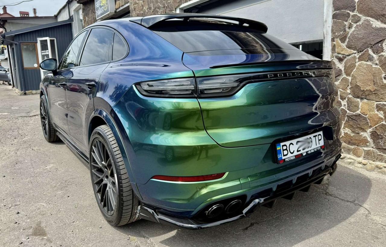 Дифузор Porsche Cayenne 3 (19-23) тюнінг обвіс спідниця елерон, фото 1