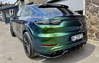 Дифузор Porsche Cayenne 3 (19-23) тюнінг обвіс спідниця елерон
