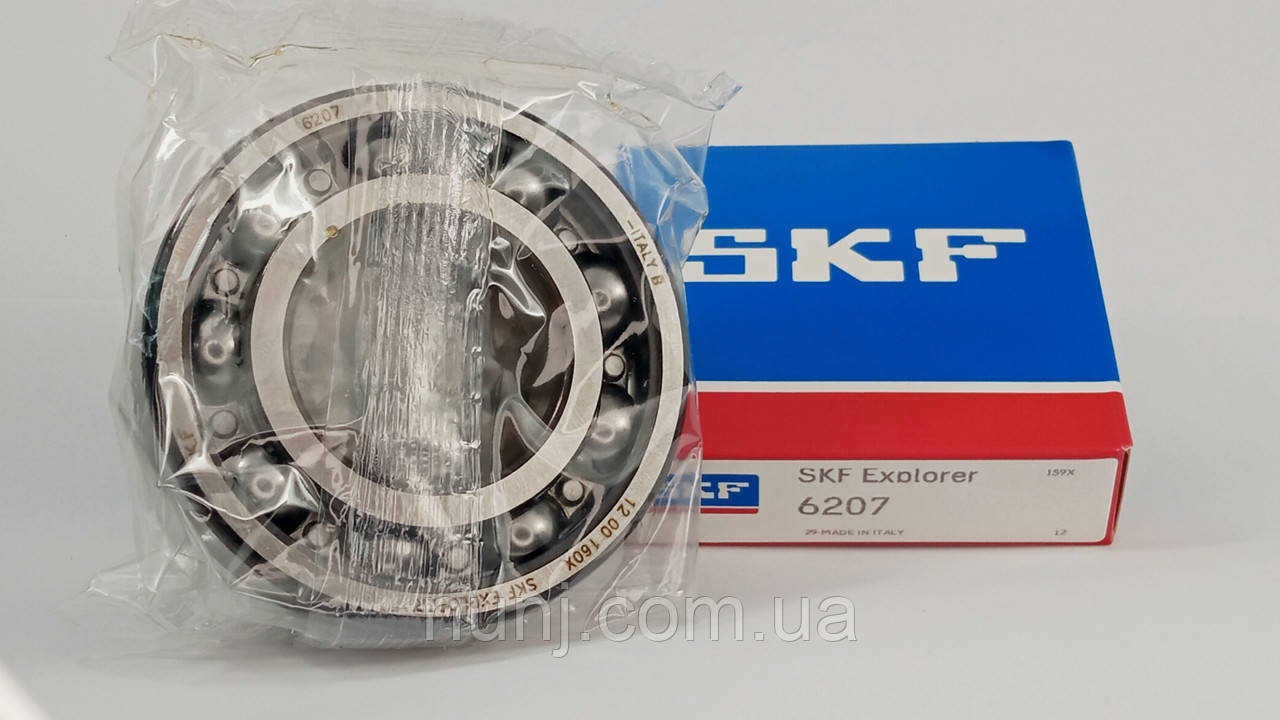 Підшипник 6207 SKF (207) розміри: 35*72*17 кульковий радіальний, фото 1