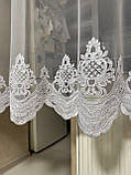 Коротка тюль 1.80 м. Готова тюль на кухню до підвіконня, фото 4