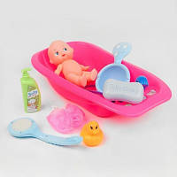 Набір Ванночка з пупсом і аксесуарами 8 предметів (838-2)