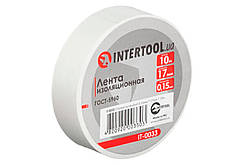 Стрічка ізоляційна Intertool 10 м x 17 x 0.15 мм біла (IT-0033) (10 шт.)