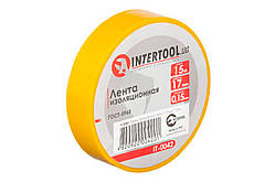 Стрічка ізоляційна Intertool 15 м x 17 x 0.15 мм жовта (10 шт.)