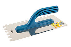 Гладилка нержавіюча Mastertool 270 x 125 мм зуб 10 x 10 мм (08-2127)