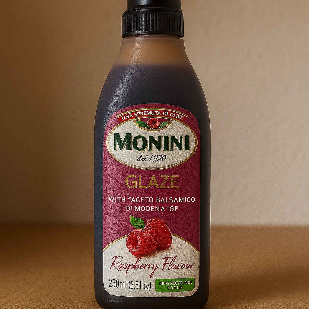 Бальзамічний соус зі смаком малини Monini 250 мл, фото 1