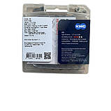 Цепь KMC X9 Gray 1/2 X 11/128 114 звеньев с замком в боксе (BX09GG114), фото 2