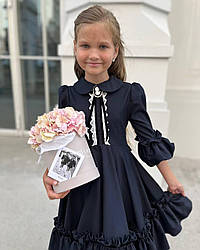 Дитяче плаття; Кольори: чорний і синій; Розміри: 128, 134, 140, 146, 152 ;