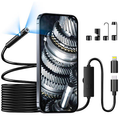 Ендоскоп побутовий з двома камерами для телефону LOSSO W400-D, 5 м