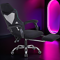 Зручне програмне ігрове крісло чорного кольору для дому, якісне крісло з масажем для ігор геймера