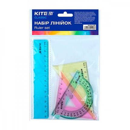 Набір лінійок KITE, 4 предмета (15 см), пластик /, фото 2