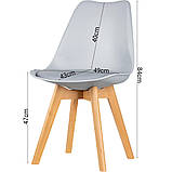 Стілець Doros Бін Сірий 49х43х84 (84110003), фото 2